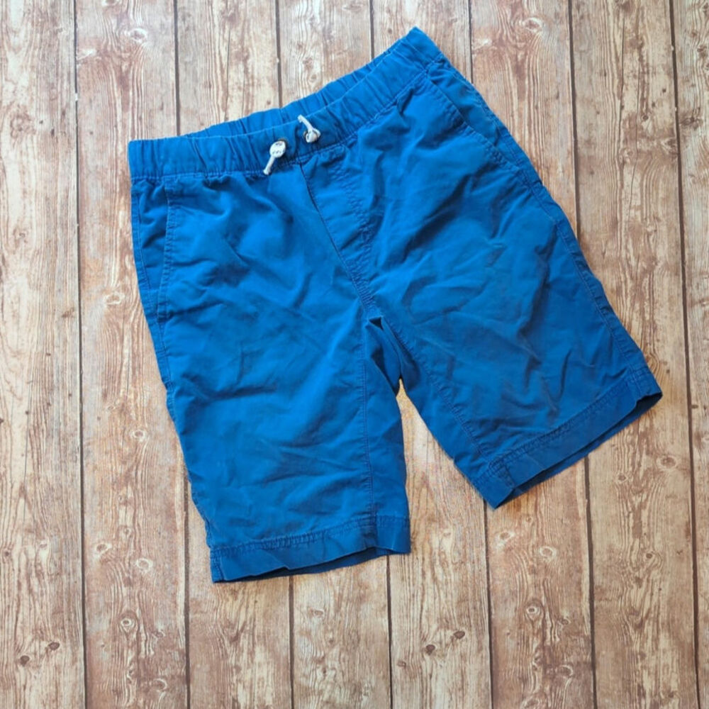 Hanna Andersson Woven Camp Shorts Blue Pull-On Chino Shorts - Size 150/12y
